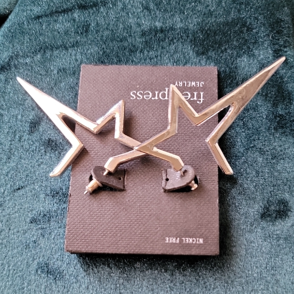 Free Press Silver Star Earrings - Picture 3 of 12